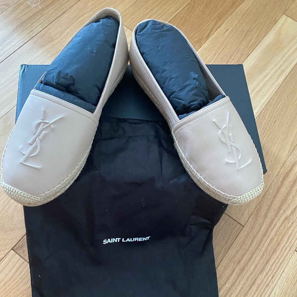 Saint Lauren beige espadrille size 6